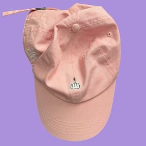Middle finger pink dad cap baseball hat